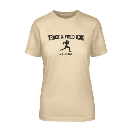 Sprint Mom with Sprinter Icon and Sprinter Name on a Unisex T-Shirt with a Black Graphic