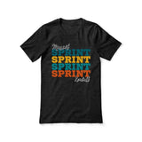 Personalized Sprint Sprint Sprint Shirt With Mascot and Sprinter Name on a Unisex T-Shirt