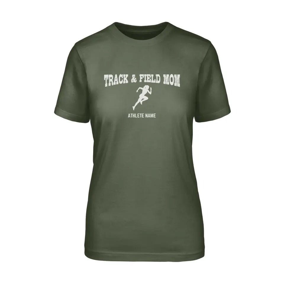 Sprint Mom with Sprinter Icon and Sprinter Name on a Unisex T-Shirt with a White Graphic