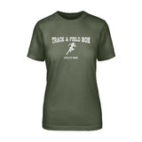 Sprint Mom with Sprinter Icon and Sprinter Name on a Unisex T-Shirt with a White Graphic