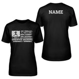 Sprint Grandma Horizontal Flag With Sprinter Name on a Unisex T-Shirt with a White Graphic