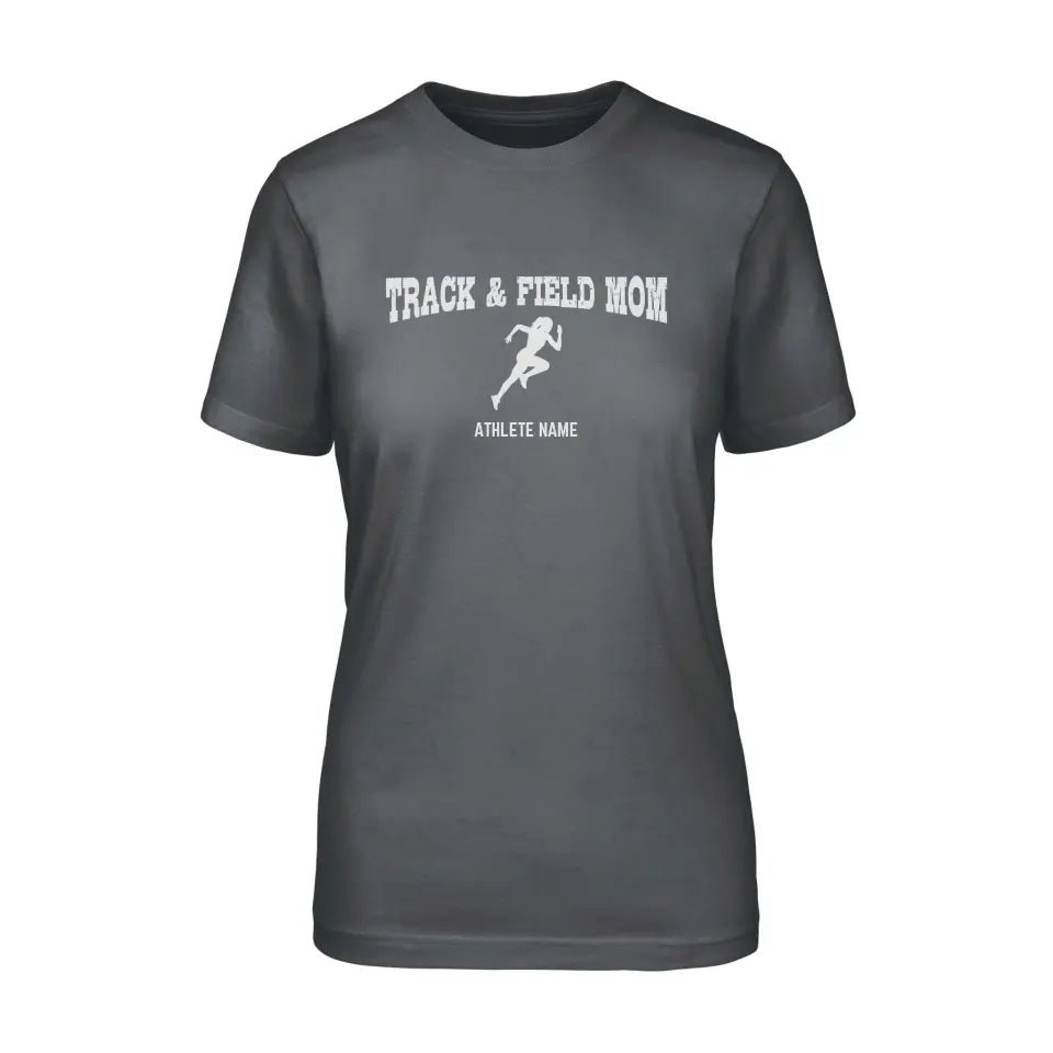 Sprint Mom with Sprinter Icon and Sprinter Name on a Unisex T-Shirt with a White Graphic