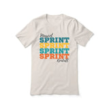 Personalized Sprint Sprint Sprint Shirt With Mascot and Sprinter Name on a Unisex T-Shirt