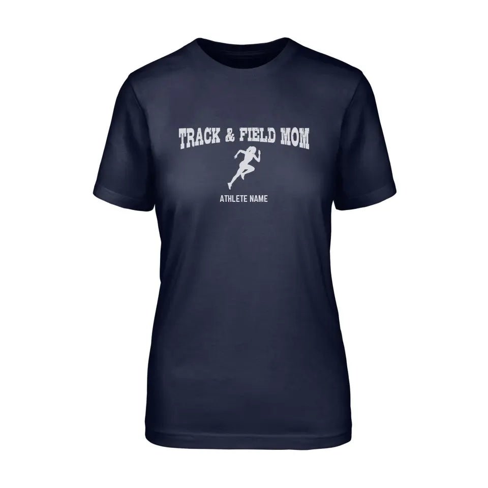 Sprint Mom with Sprinter Icon and Sprinter Name on a Unisex T-Shirt with a White Graphic