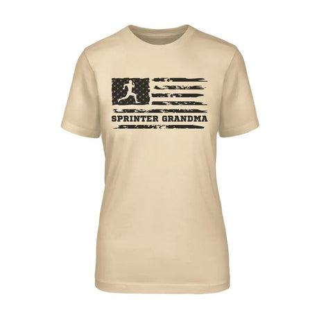Sprint Grandma Horizontal Flag on a Unisex T-Shirt with a Black Graphic