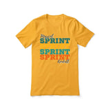 Personalized Sprint Sprint Sprint Shirt With Mascot and Sprinter Name on a Unisex T-Shirt