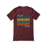 Personalized Sprint Sprint Sprint Shirt With Mascot and Sprinter Name on a Unisex T-Shirt