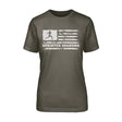 Sprint Grandma Horizontal Flag on a Unisex T-Shirt with a White Graphic