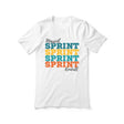 Personalized Sprint Sprint Sprint Shirt With Mascot and Sprinter Name on a Unisex T-Shirt