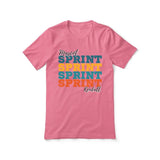 Personalized Sprint Sprint Sprint Shirt With Mascot and Sprinter Name on a Unisex T-Shirt