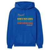 Personalized Swimming Swimming Swimming on a Hoodie With Mascot and Swimmer Name on a Hoodie