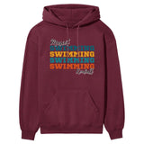 Personalized Swimming Swimming Swimming on a Hoodie With Mascot and Swimmer Name on a Hoodie