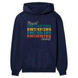 Personalized Swimming Swimming Swimming on a Hoodie With Mascot and Swimmer Name on a Hoodie