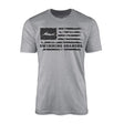 Swimming Grandpa Horizontal Flag on a Men's T-Shirt with a Black Graphic