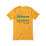 Personalized Swimming Swimming Swimming Shirt With Mascot and Swimmer Name on a Unisex T-Shirt