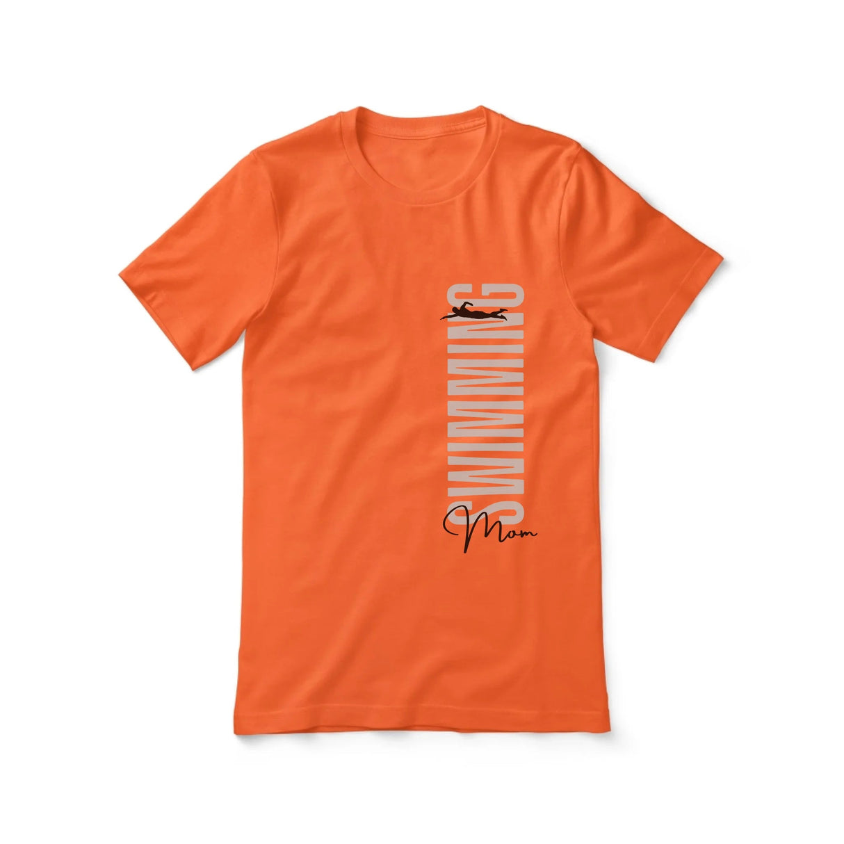 Personalized Swimming Mom Shirt With Mascot, Icon, and Swimmer Name on a Unisex T-Shirt