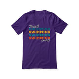 Personalized Swimming Swimming Swimming Shirt With Mascot and Swimmer Name on a Unisex T-Shirt