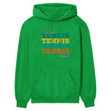 Personalized Tennis Tennis Tennis on a Hoodie With Mascot and Tennis Player Name on a Hoodie