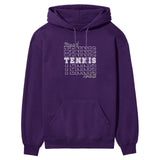 Custom Tennis on a Sweatshirt With Mascot and Tennis Player Name on a Hoodie