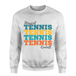 Personalized Tennis Tennis Tennis on a Sweatshirt With Mascot and Tennis Player Name on a Sweatshirt