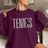 Personalized Tennis on a Sweatshirt With Modern Bold Design and Tennis Player Name on Sleeve on a Sweatshirt