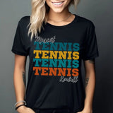 Personalized Tennis Tennis Tennis Shirt With Mascot and Tennis Player Name on a Unisex T-Shirt