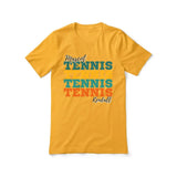 Personalized Tennis Tennis Tennis Shirt With Mascot and Tennis Player Name on a Unisex T-Shirt