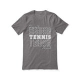 Custom Tennis Shirt With Mascot and Tennis Player Name on a Unisex T-Shirt