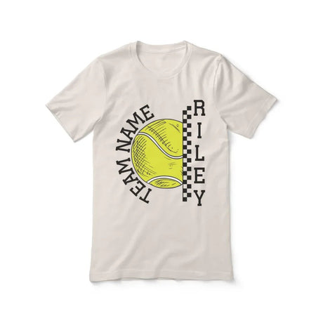 Personalized Tennis Shirt With Team and Tennis Player Name on a Unisex T-Shirt