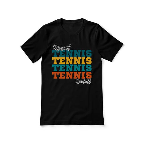 Personalized Tennis Tennis Tennis Shirt With Mascot and Tennis Player Name on a Unisex T-Shirt