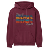 Personalized Volleyball Volleyball Volleyball on a Hoodie With Mascot and Volleyball Player Name on a Hoodie