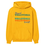 Personalized Volleyball Volleyball Volleyball on a Hoodie With Mascot and Volleyball Player Name on a Hoodie