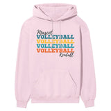 Personalized Volleyball Volleyball Volleyball on a Hoodie With Mascot and Volleyball Player Name on a Hoodie