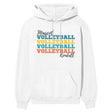 Personalized Volleyball Volleyball Volleyball on a Hoodie With Mascot and Volleyball Player Name on a Hoodie