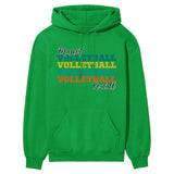 Personalized Volleyball Volleyball Volleyball on a Hoodie With Mascot and Volleyball Player Name on a Hoodie