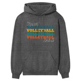 Personalized Volleyball Volleyball Volleyball on a Hoodie With Mascot and Volleyball Player Name on a Hoodie