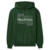 Custom Volleyball on a Sweatshirt With Mascot and Volleyball Player Name on a Hoodie