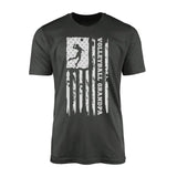 Volleyball Grandpa Vertical Flag on a Men's T-Shirt with a White Graphic