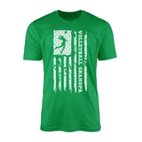 Volleyball Grandpa Vertical Flag on a Men's T-Shirt with a White Graphic