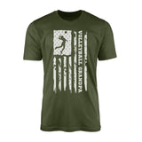 Volleyball Grandpa Vertical Flag on a Men's T-Shirt with a White Graphic