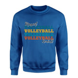 Personalized Volleyball Volleyball Volleyball on a Sweatshirt With Mascot and Volleyball Player Name on a Sweatshirt