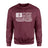 Volleyball Dad Horizontal Flag on a Sweatshirt with a White Graphic