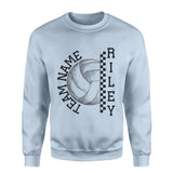 Personalized Volleyball on a Sweatshirt With Team and Volleyball Player Name on a Sweatshirt