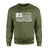 Volleyball Dad Horizontal Flag on a Sweatshirt with a White Graphic