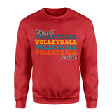 Personalized Volleyball Volleyball Volleyball on a Sweatshirt With Mascot and Volleyball Player Name on a Sweatshirt