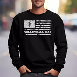 Volleyball Dad Horizontal Flag on a Sweatshirt with a White Graphic