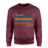 Personalized Volleyball Volleyball Volleyball on a Sweatshirt With Mascot and Volleyball Player Name on a Sweatshirt