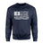 Volleyball Dad Horizontal Flag on a Sweatshirt with a White Graphic