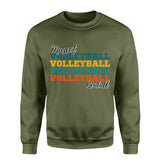 Personalized Volleyball Volleyball Volleyball on a Sweatshirt With Mascot and Volleyball Player Name on a Sweatshirt