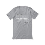 Custom Volleyball Shirt With Mascot and Volleyball Player Name on a Unisex T-Shirt